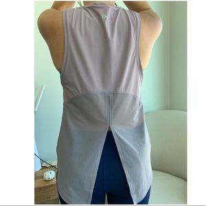 Lululemon purple split back tank top size 6